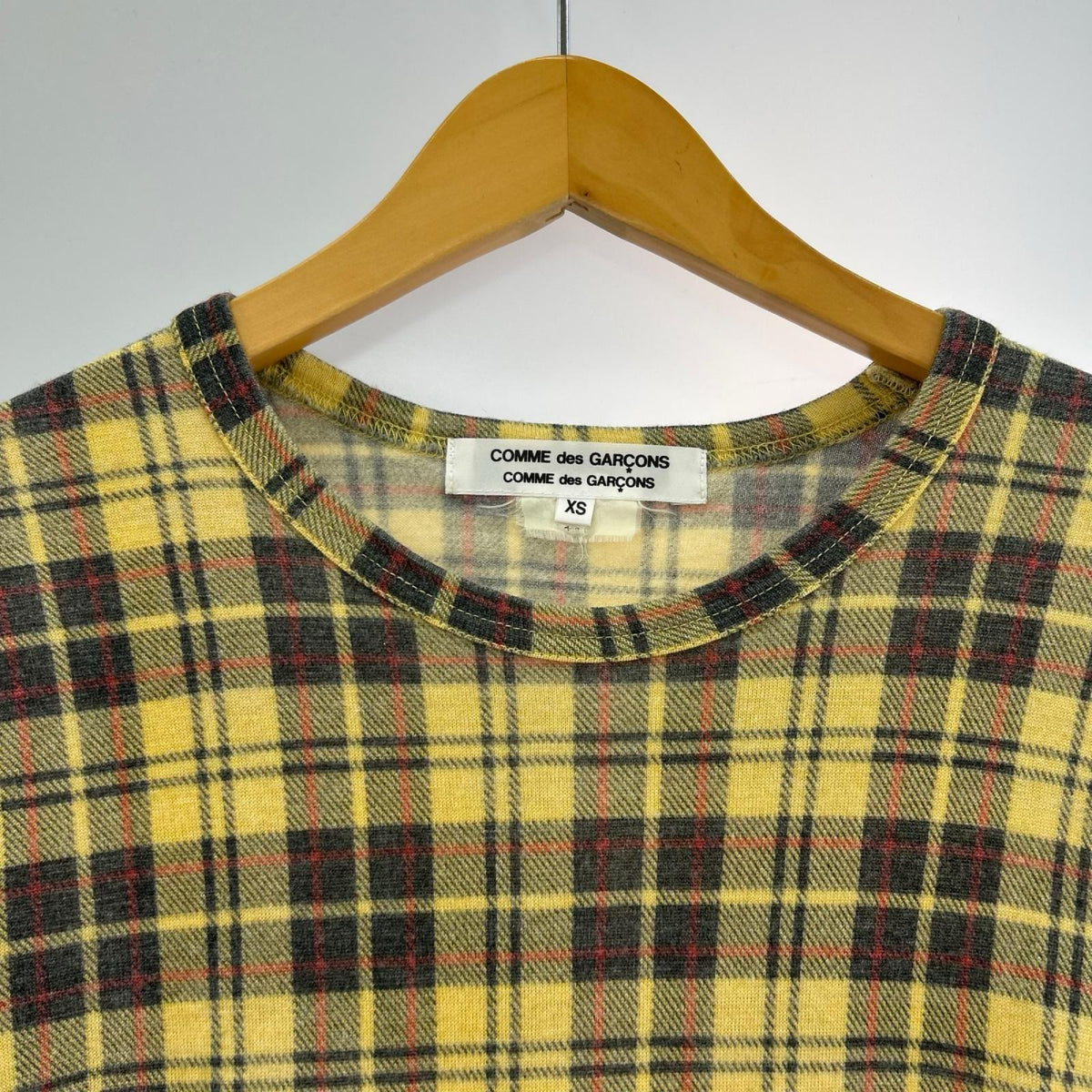 半袖Ｔシャツ COMME des GARCONS 12AW ｺﾑｺﾑ LSｳｰﾙｶｯﾄｿｰ ﾁｪｯｸ RJ-T017（XS）