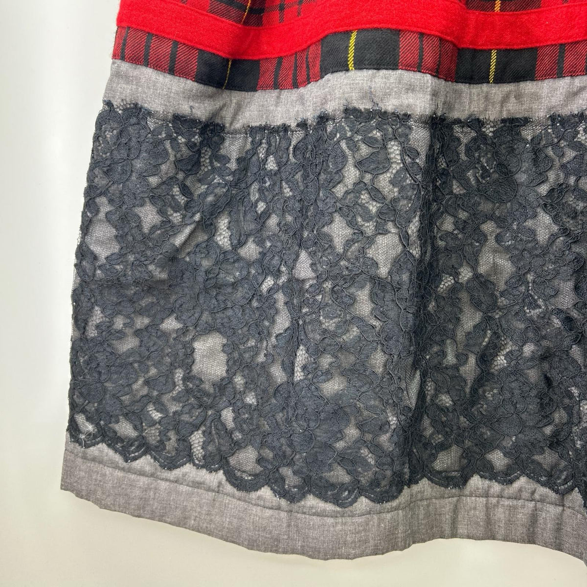 サロペット COMME des GARCONS 17AW ﾎﾞｰﾀﾞｰﾁｪｯｸ ｽｶｰﾄ （XS）