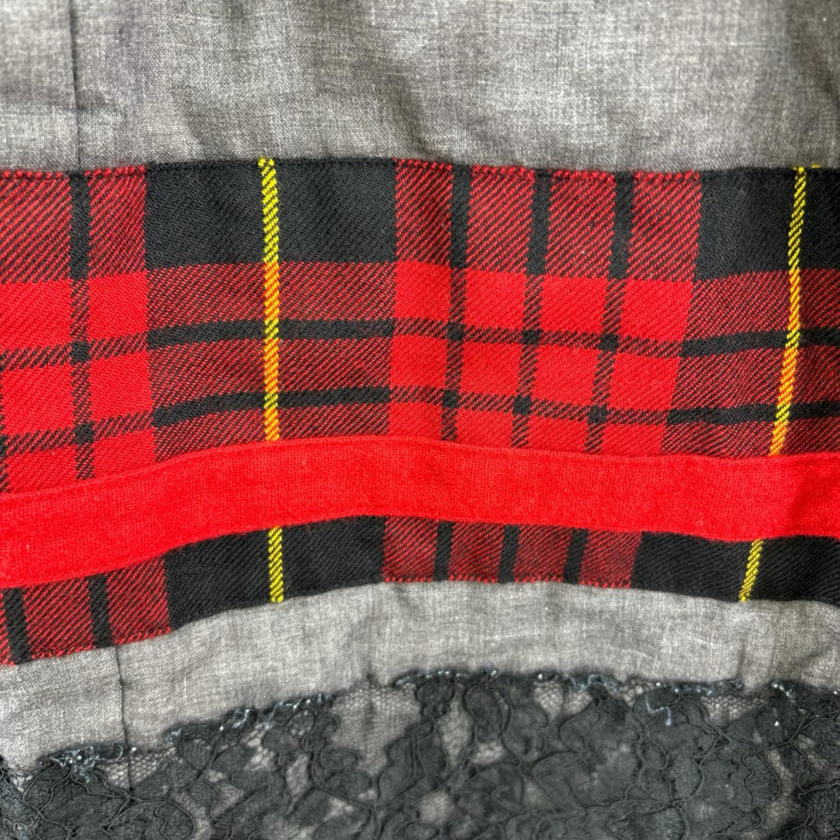 サロペット COMME des GARCONS 17AW ﾎﾞｰﾀﾞｰﾁｪｯｸ ｽｶｰﾄ （XS）