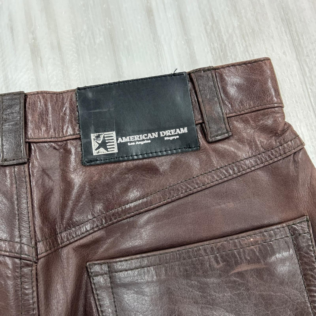パンツ AMERICAN DREAM ﾚｻﾞｰﾊﾟﾝﾂ ﾌﾞﾗｳﾝ（W32） 32 ブラウン