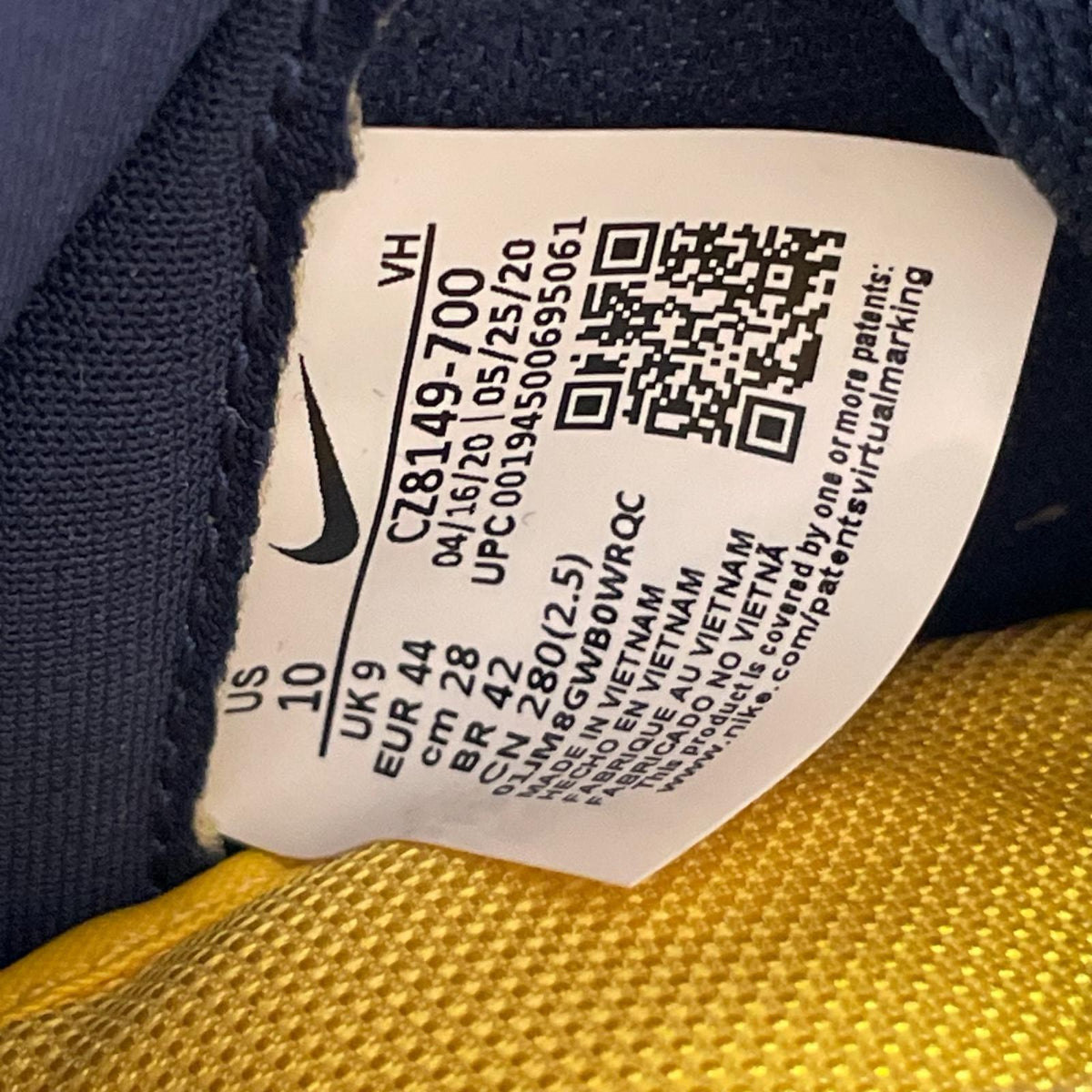 スニーカー NIKE DUNK HI SP MICHIGAN 28.0cm 28cm (US10 UK9 1/2 EU46)