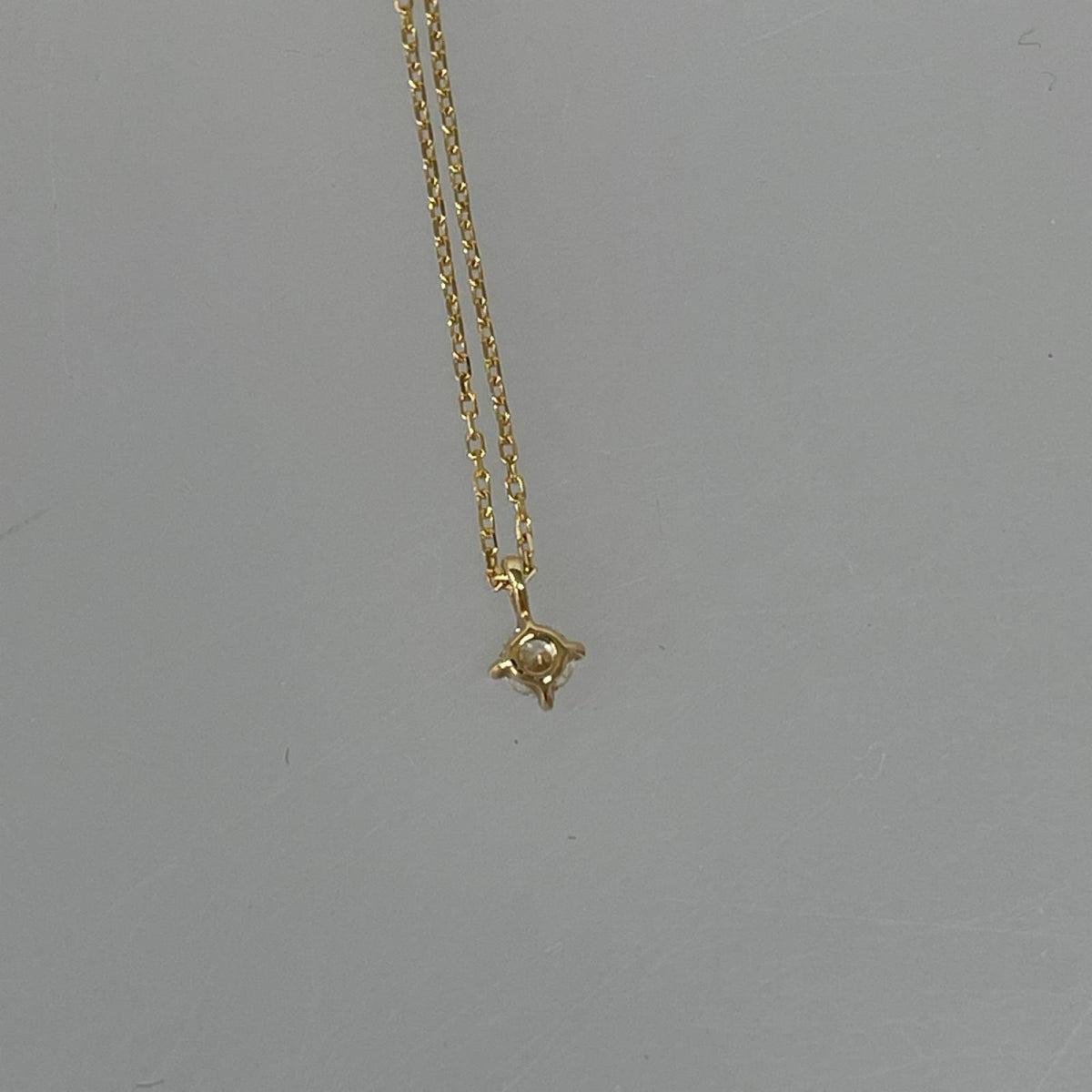ネックレス K18 0.06 ダイヤ ネックレス 0.8g ゴールド