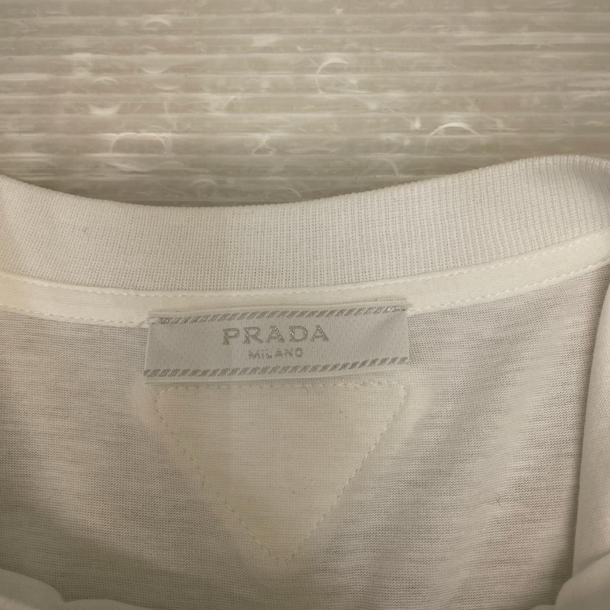 PRADA 2022AW Transfer Print Triangle Patch Long Sleeve Tee SS