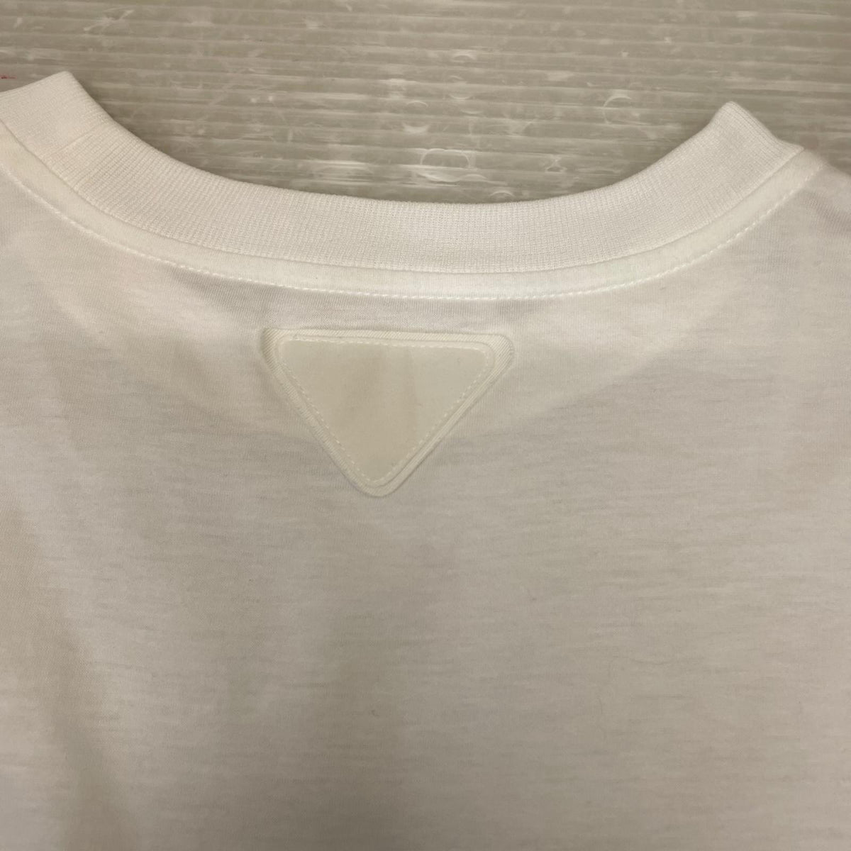 PRADA 2022AW Transfer Print Triangle Patch Long Sleeve Tee SS