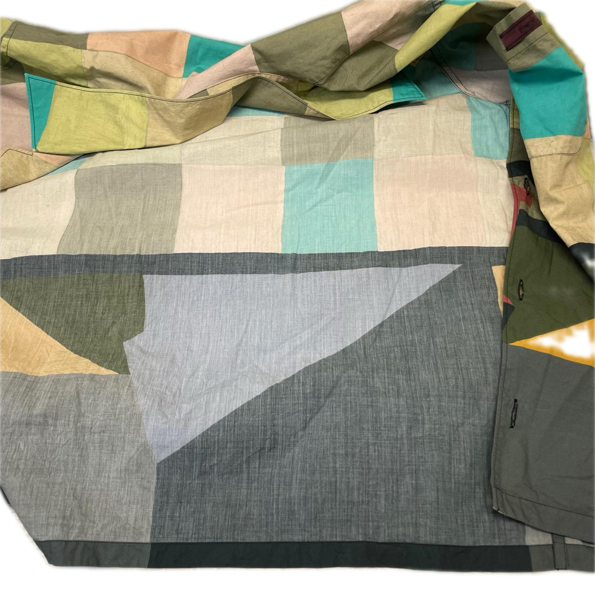 PRADA 17ss パッチワーク　サボテン　コットンシャツ SS
