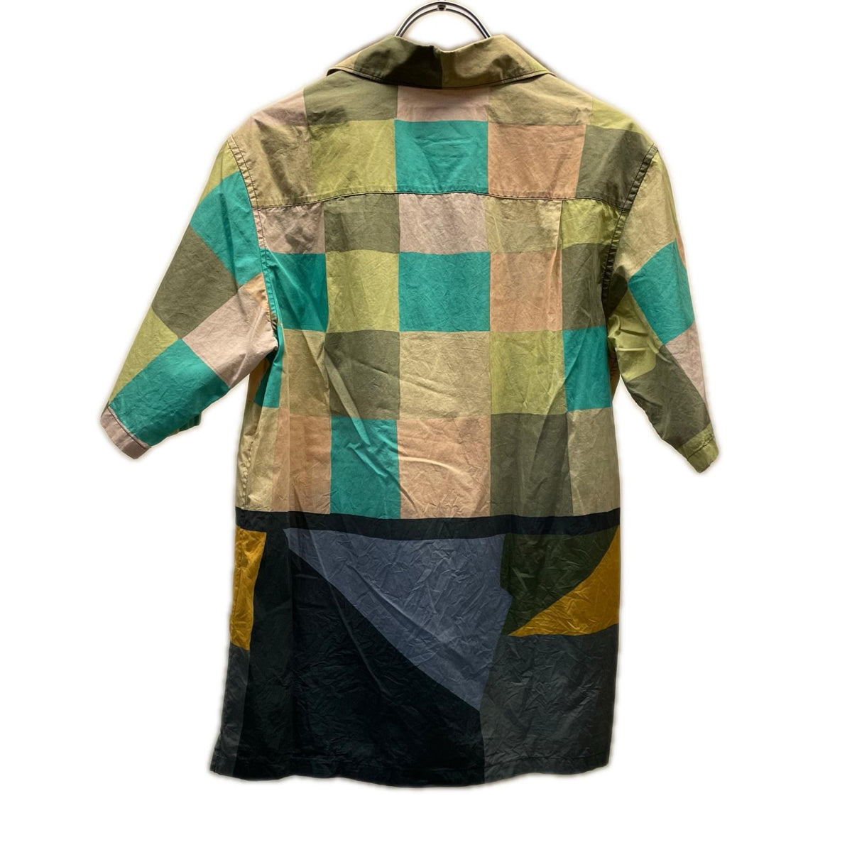 PRADA 17ss パッチワーク　サボテン　コットンシャツ SS