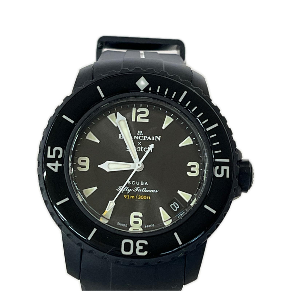 腕時計 Swatch×BLANCPAIN Bioceramic Scuba 自動巻き 9気圧防水 腕時計 ブラック