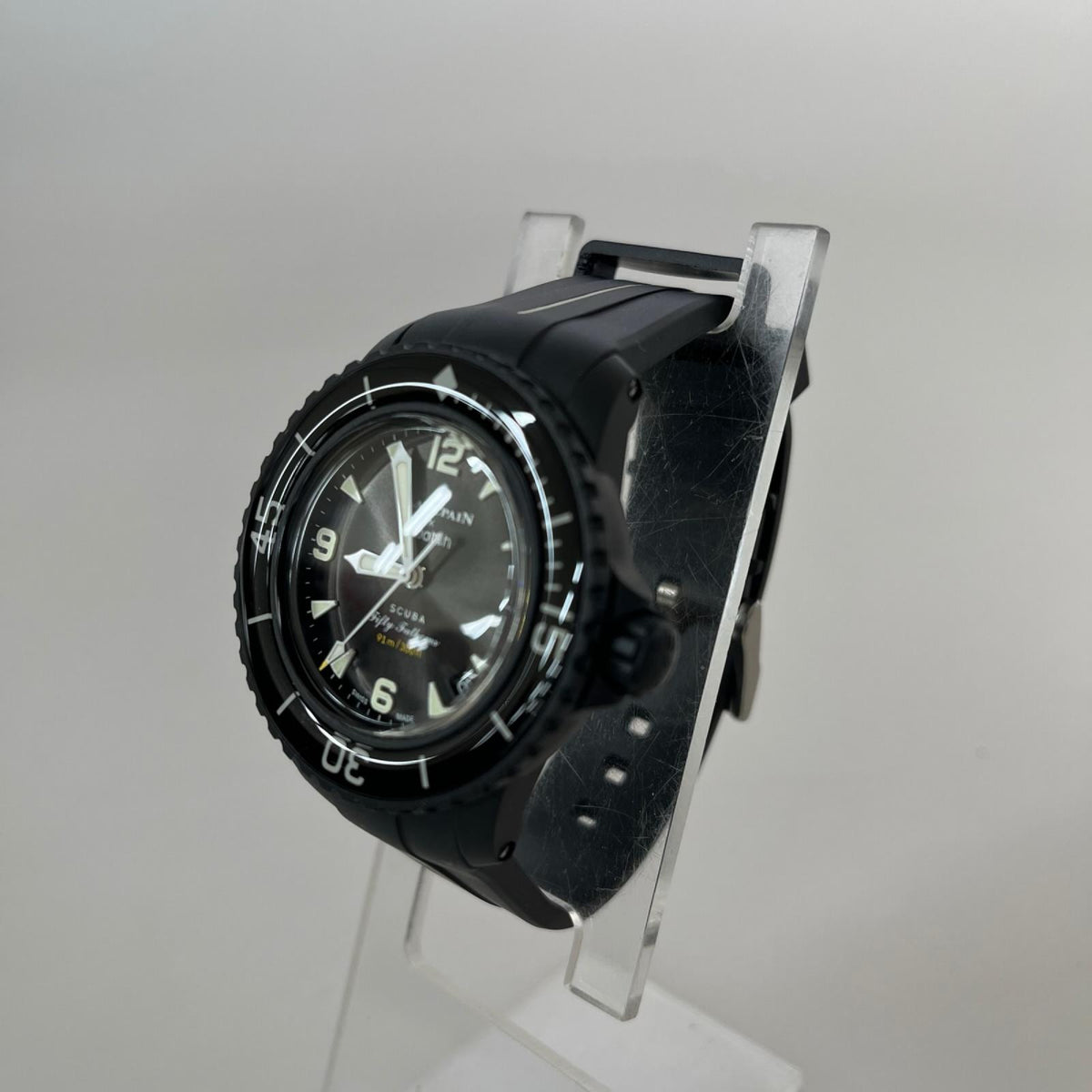 腕時計 Swatch×BLANCPAIN Bioceramic Scuba 自動巻き 9気圧防水 腕時計 ブラック