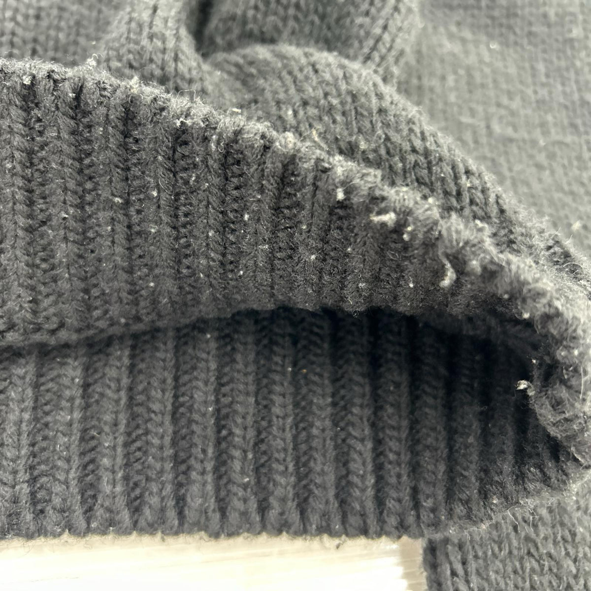 ニット CROSS BONE KNIT ｱｸﾘﾙ ｸﾙｰﾈｯｸ 黒 (L) L ブラック