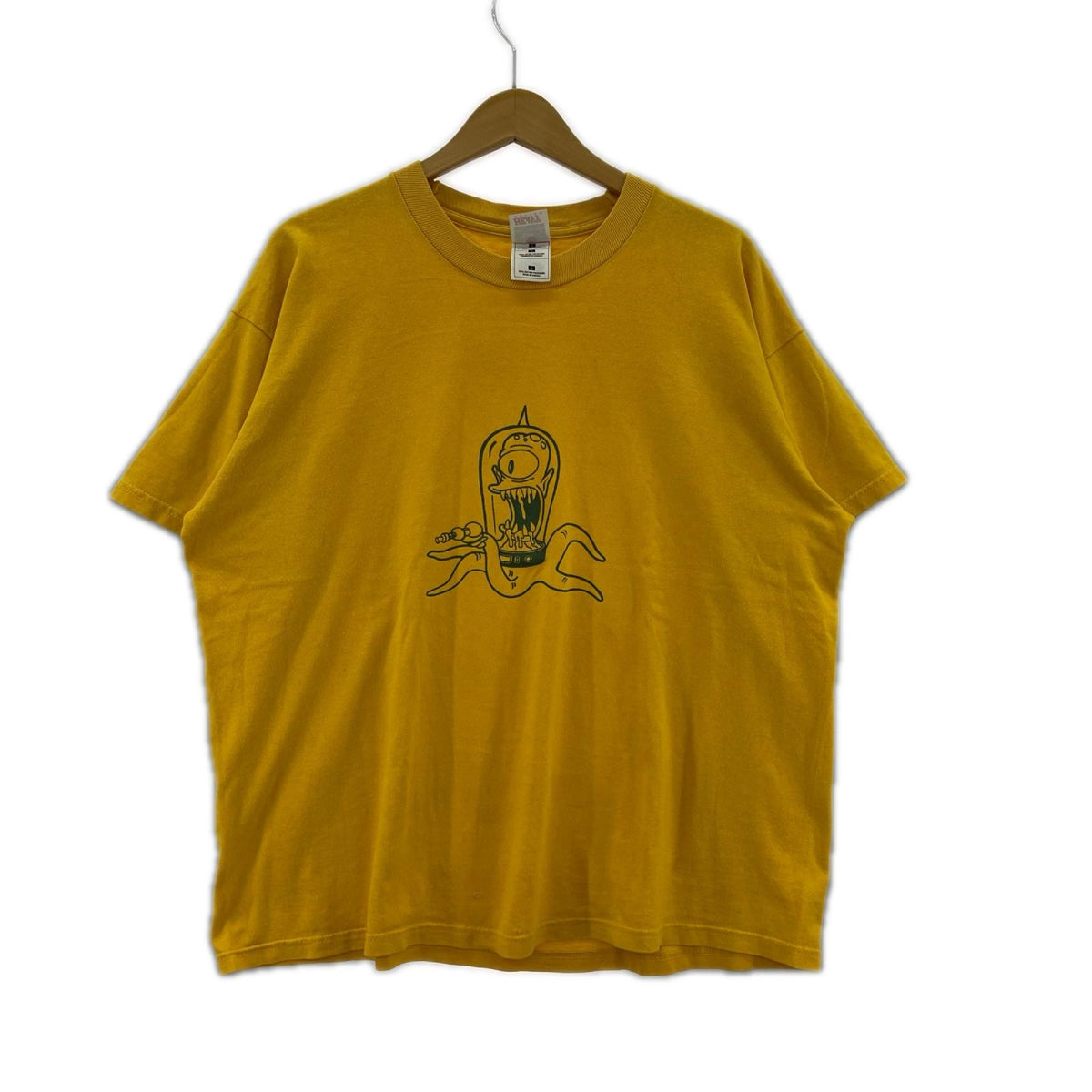 半袖Ｔシャツ 90S ﾌﾙｰﾂﾀｸﾞ ｶﾅﾀﾞ製 黄 (L) L イエロー