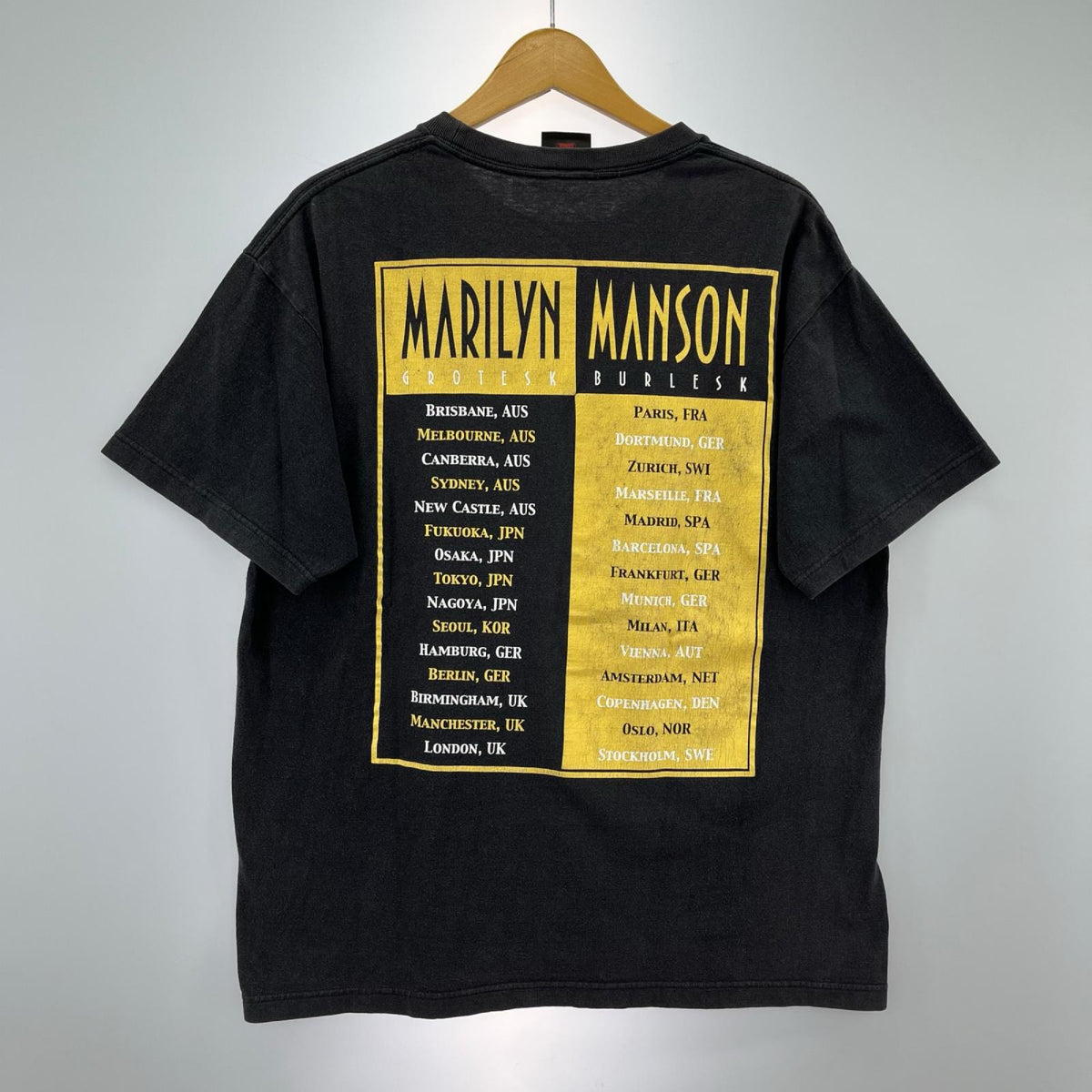 半袖Ｔシャツ 00S MARLLYN MANSON ﾂｱｰT 黒 (L) L ブラック