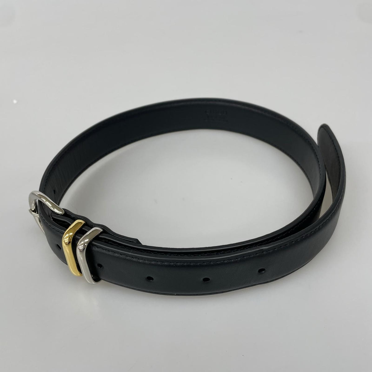 その他アクセサリー LEATHER BELT BLACK / SILVER ブラック