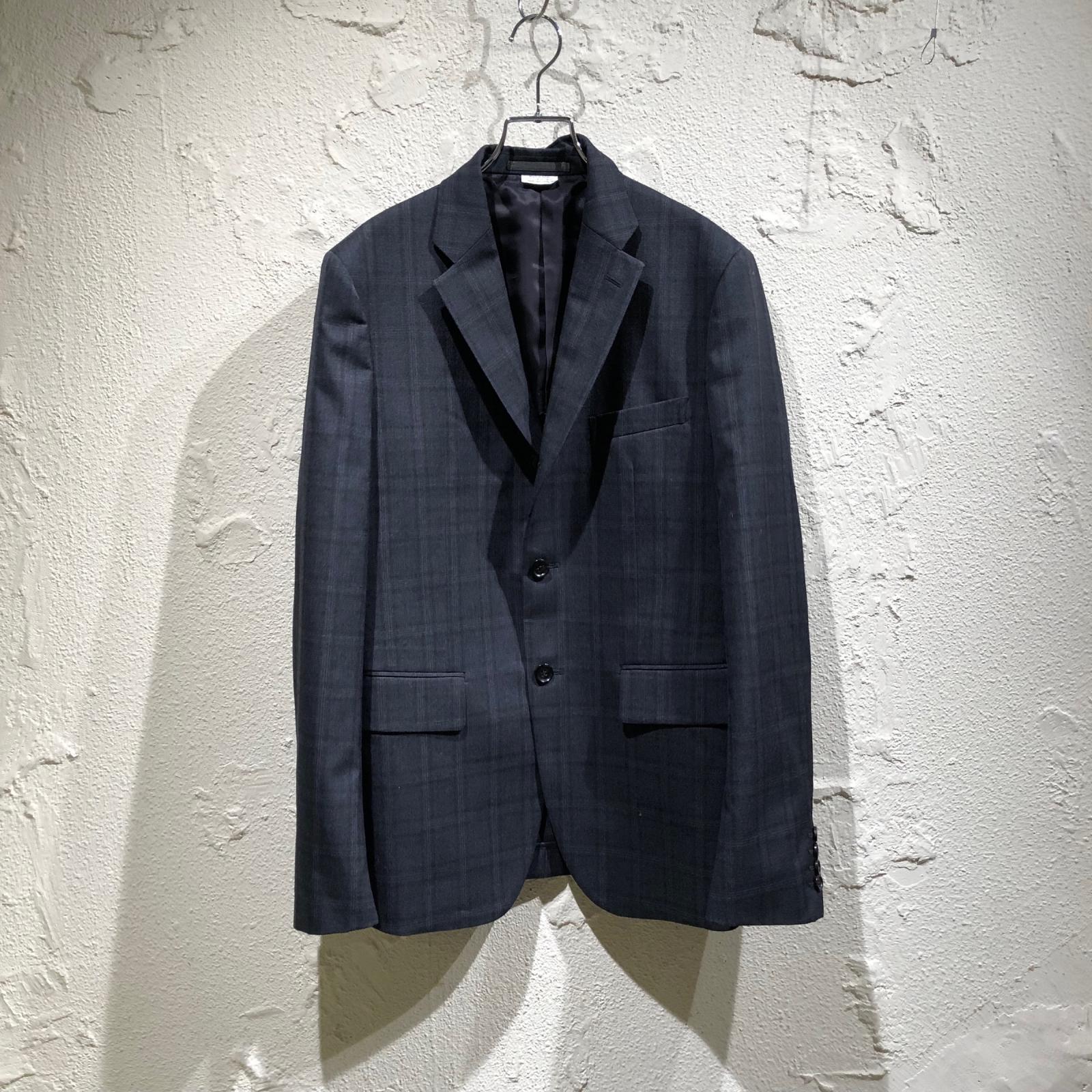 テーラードジャケット HOMME DUEX 26SS ウールギャバジンチェックジャケット M M