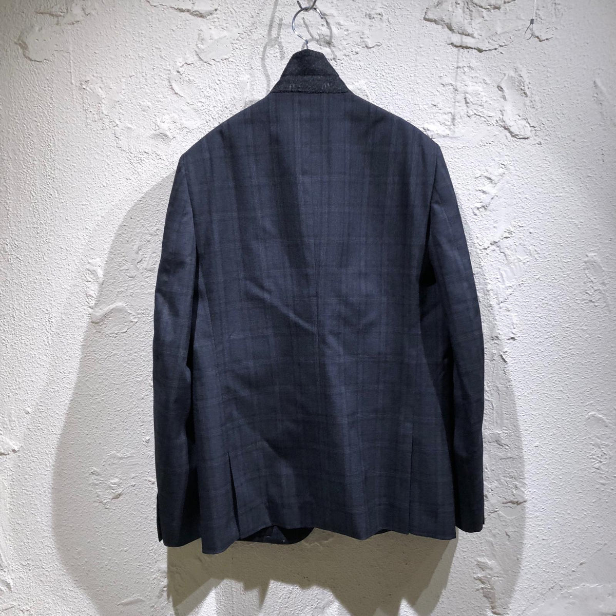 テーラードジャケット HOMME DUEX 26SS ウールギャバジンチェックジャケット M M