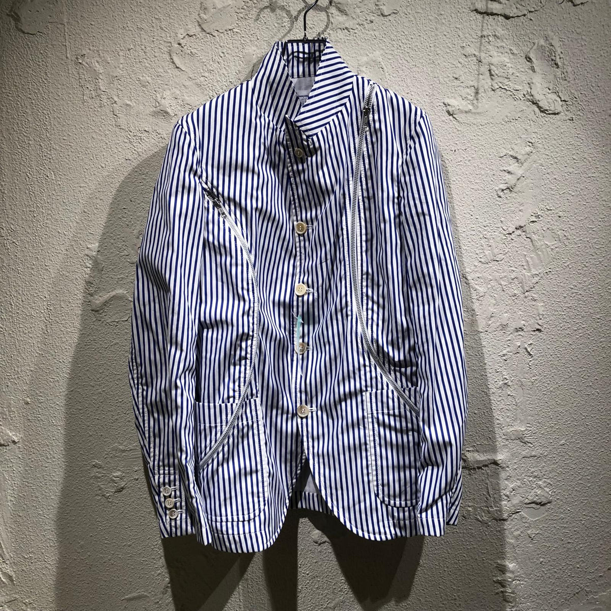 ジャケット SHIRT 26SS ストライプジップジャケット S