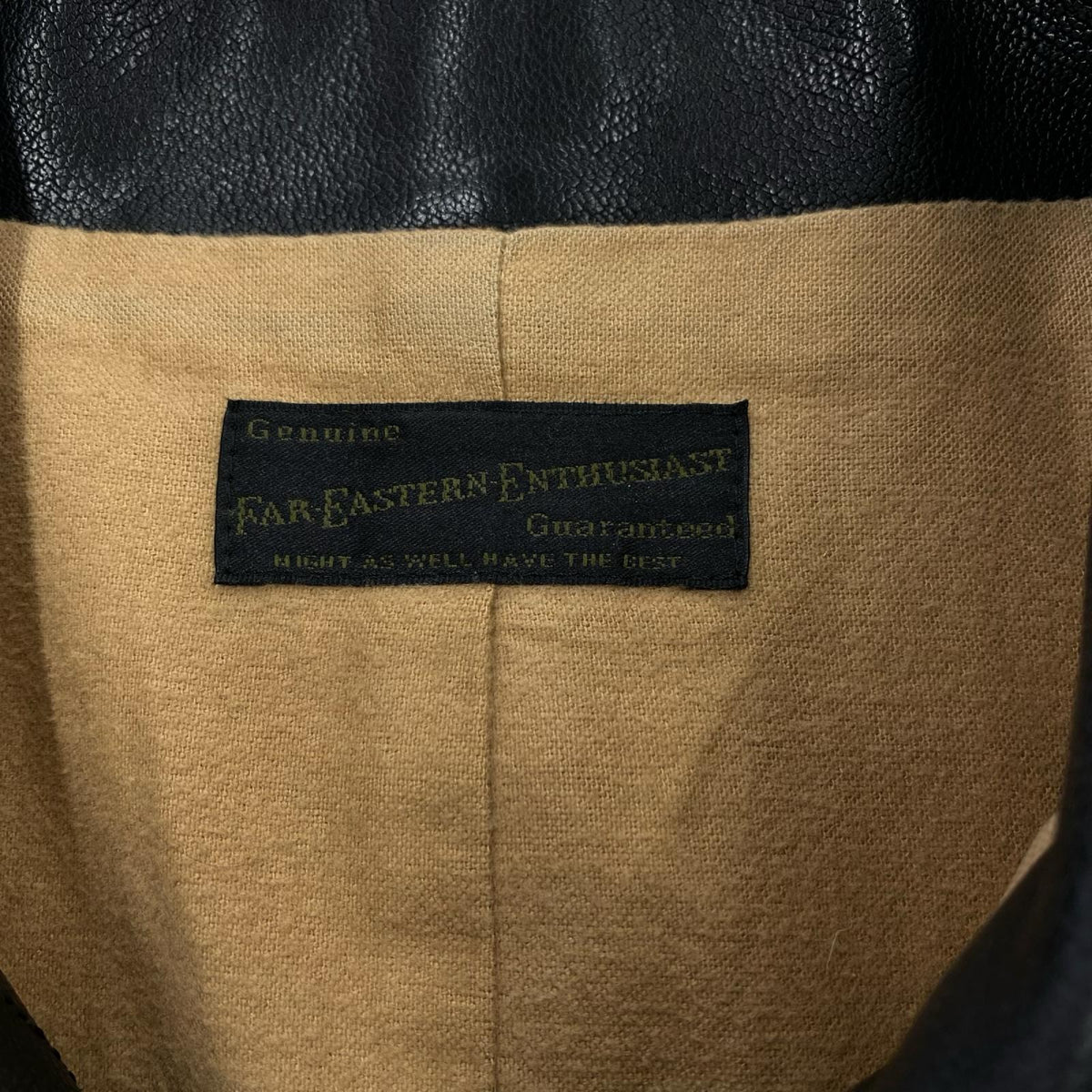 ジャケット FAR EASTERN ENTHUSIAST DESERPA TYPE 1ST ﾚｻﾞｰﾄﾗｯｶｰｼﾞｬｹｯﾄ S ﾌﾞﾗｯｸ S ブラック