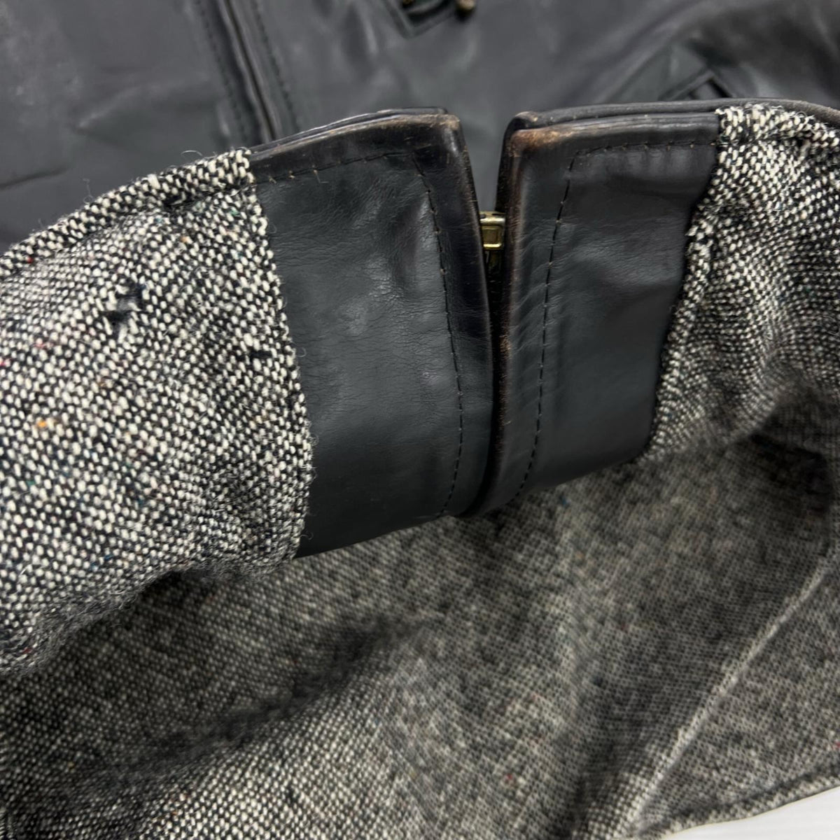 レザージャケット 80-90s AERO LEATHER ﾊｲｳｪｲﾏﾝ ﾚｻﾞｰｽﾎﾟｰﾂｼﾞｬｹｯﾄ 40 ﾌﾞﾗｯｸ 40 ブラック