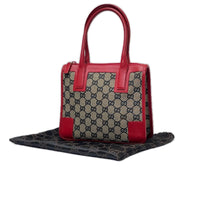GUCCI/0856/GGｷｬﾝﾊﾞｽｽｸｴｱﾊﾝﾄﾞﾊﾞｯｸﾞ/赤