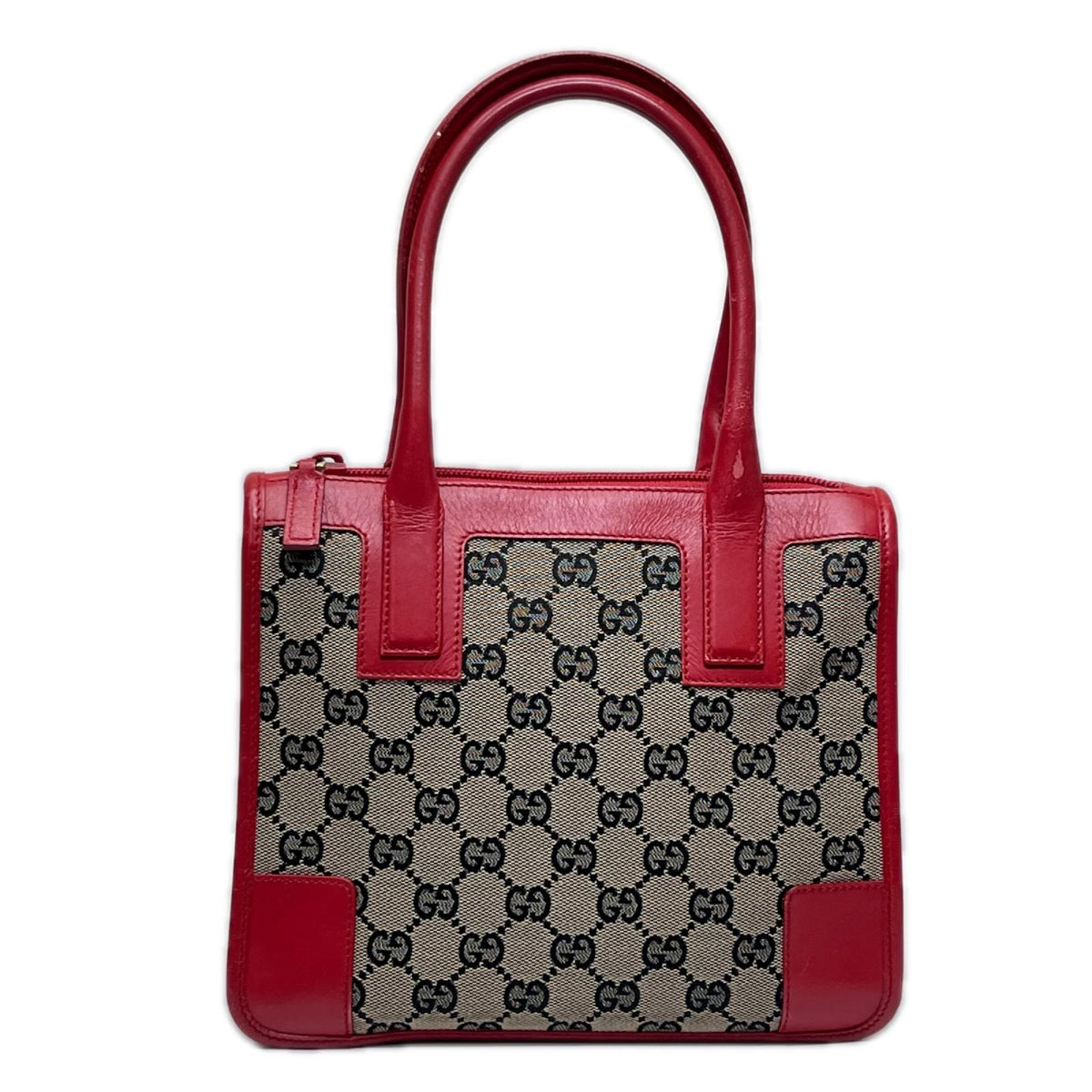 GUCCI/0856/GGｷｬﾝﾊﾞｽｽｸｴｱﾊﾝﾄﾞﾊﾞｯｸﾞ/赤