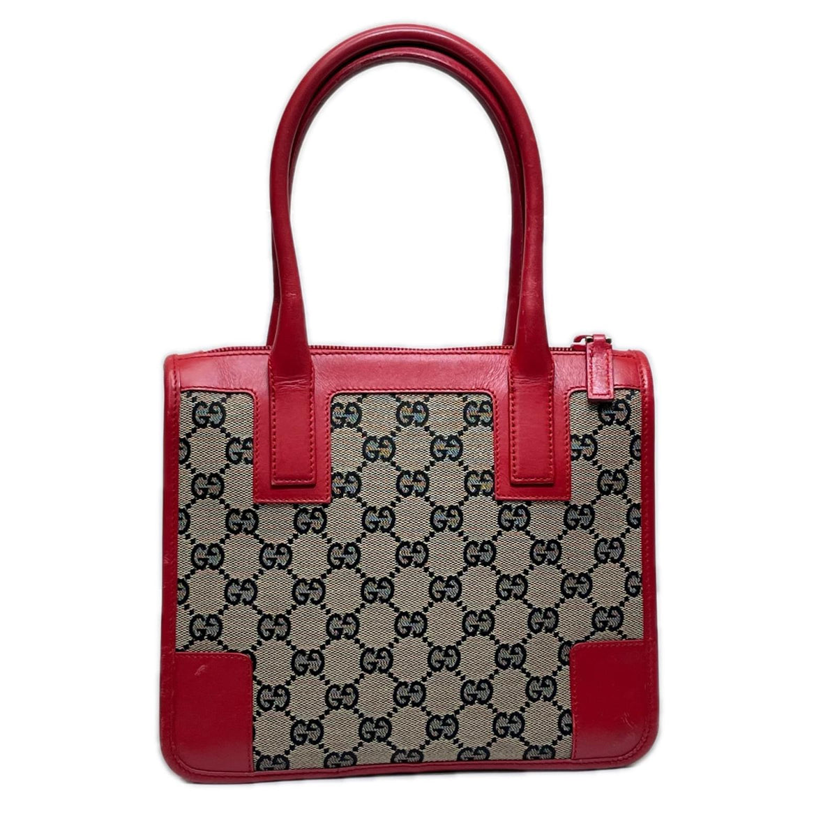 GUCCI/0856/GGｷｬﾝﾊﾞｽｽｸｴｱﾊﾝﾄﾞﾊﾞｯｸﾞ/赤