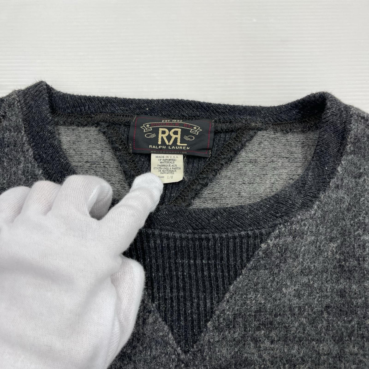 ニット 両V ニット USA製 グレー