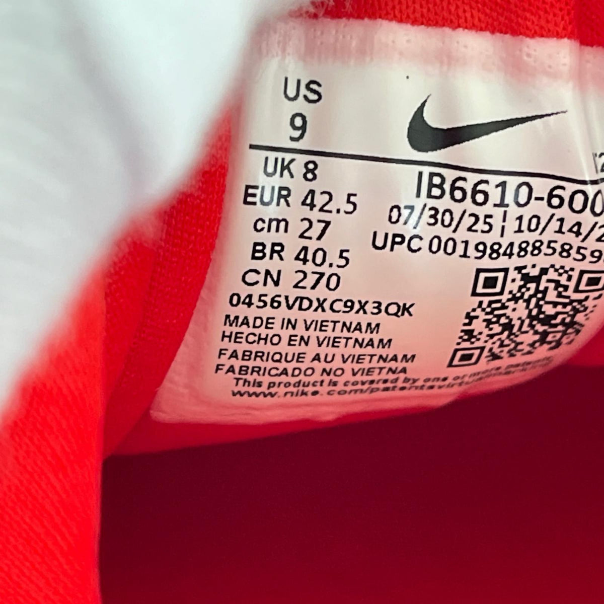 スニーカー AIR MAX TL 2.5 PRM Valentine's Day Red 27cm (US9 UK8 1/2 EU44) レッド