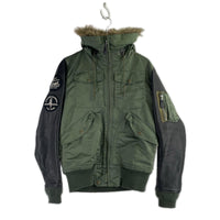 ブルゾン HYSTERIC GLAMOUR 13AW ラムレザー切替 -S S グリーン