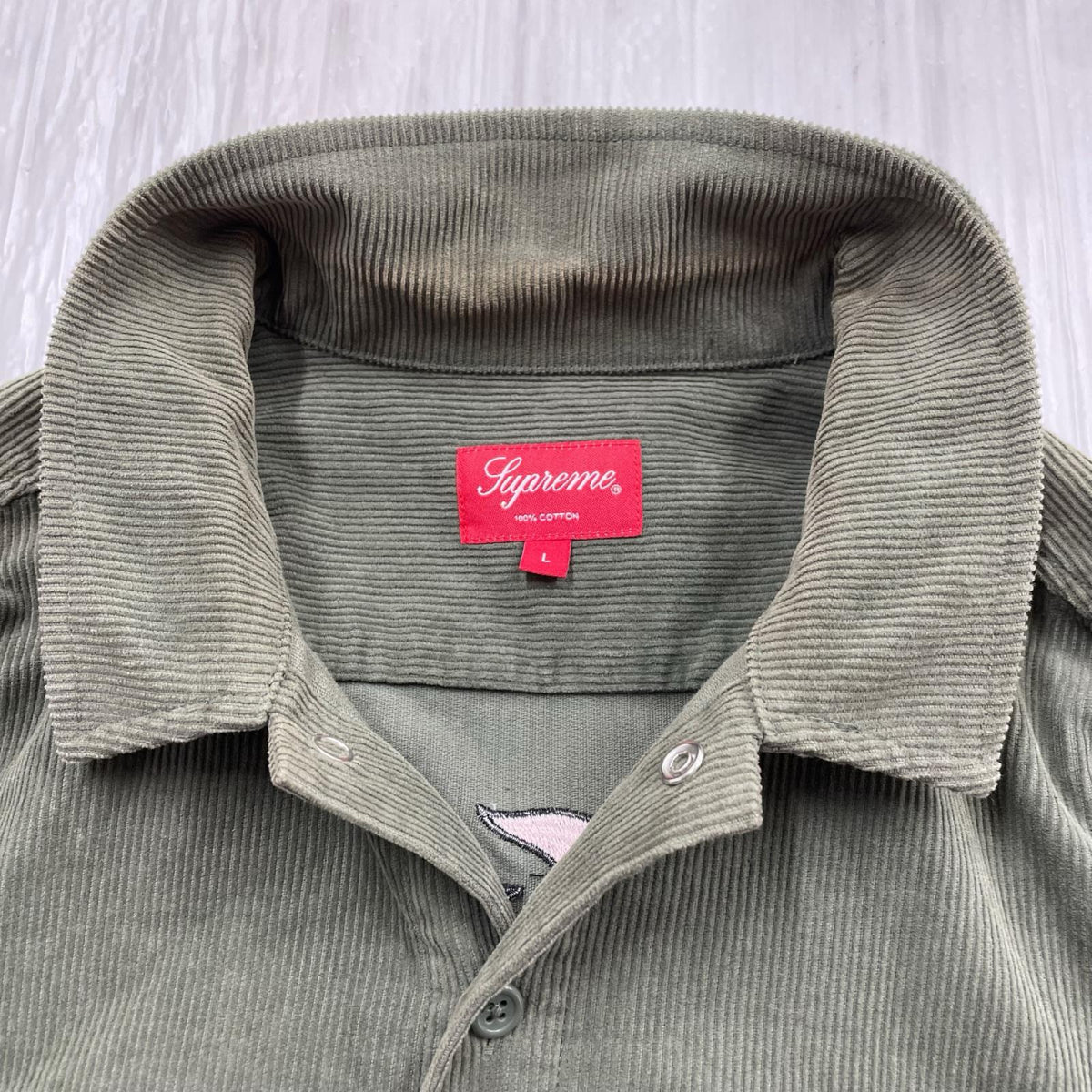 長袖シャツ 21AW GONZ CORDUROY WORK SHIRT ｶｰｷ (L) L グリーン