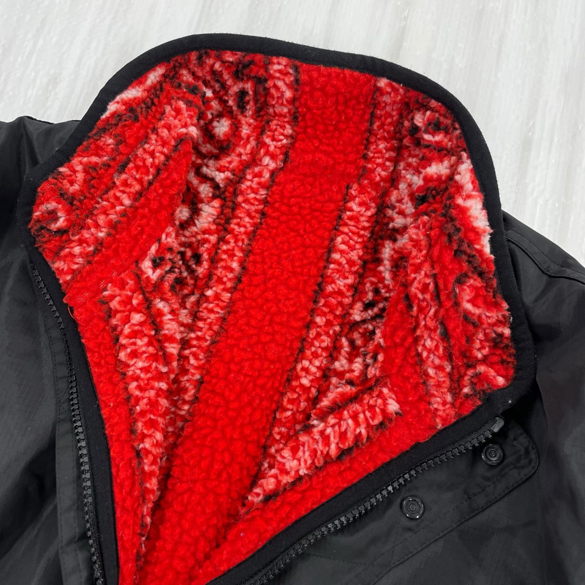 ブルゾン 19AW Reversible Bandana Fleece Jacket 黒 (L) L ブラック