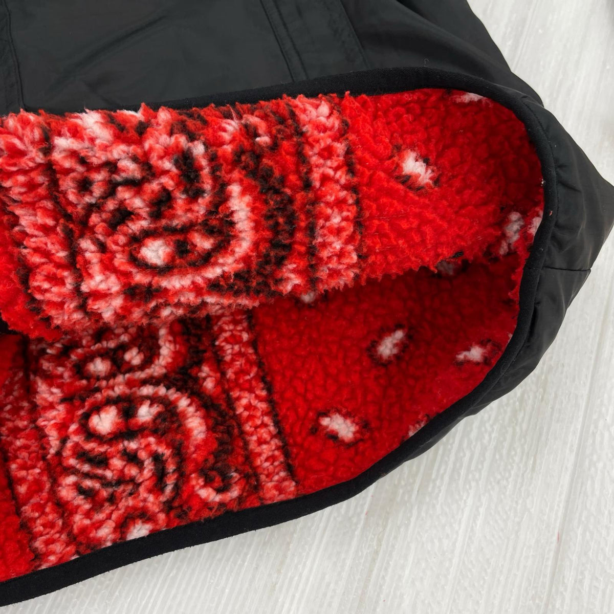 ブルゾン 19AW Reversible Bandana Fleece Jacket 黒 (L) L ブラック