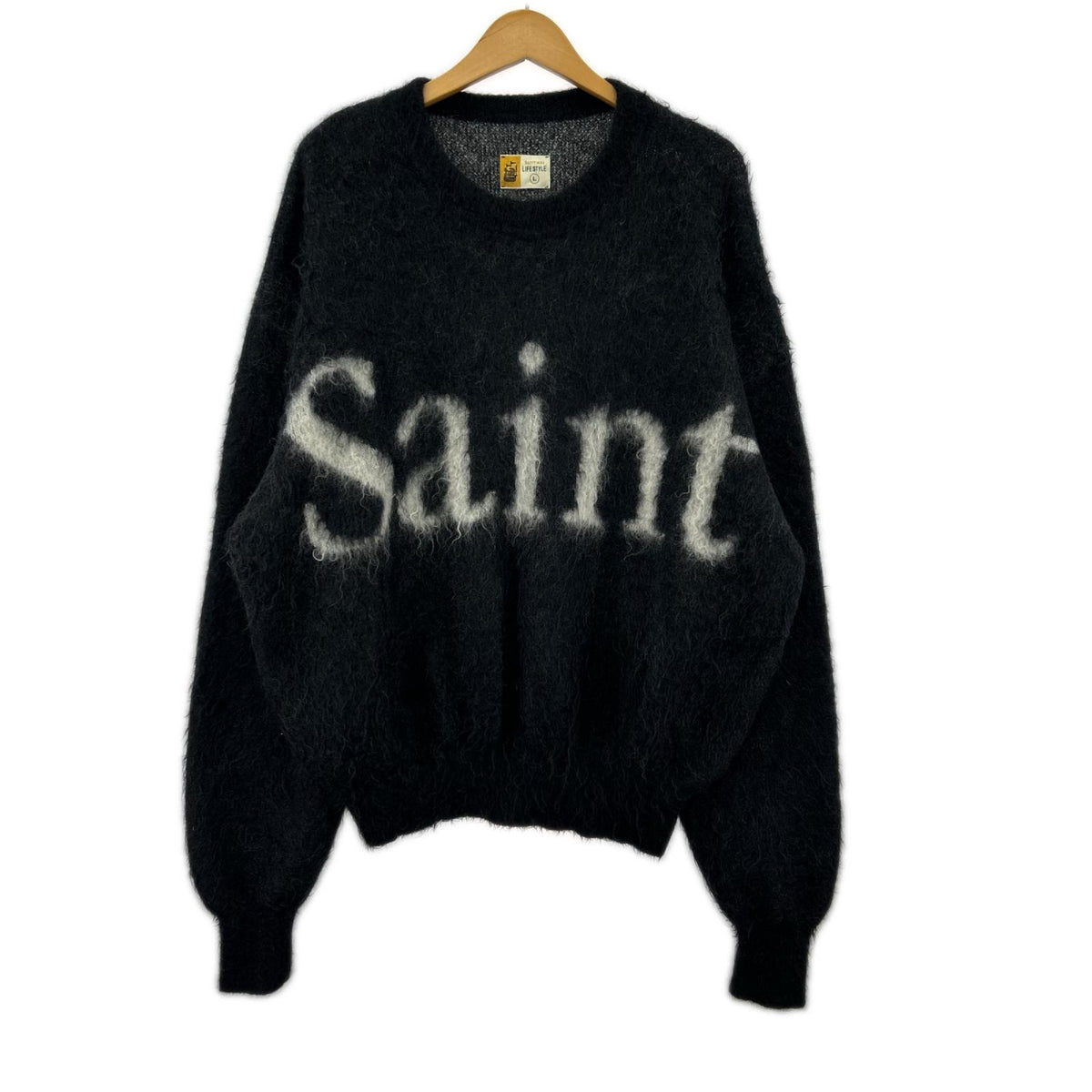 ニット 23AW MOHAIR CREW NECK KNIT ﾌﾞﾗｯｸ L L ブラック