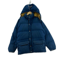 ダウンジャケット THE NORTH FACE 80s 茶ﾀｸﾞ USA製 ﾀﾞｳﾝｼﾞｬｹｯﾄ 青 (S) S ブルー