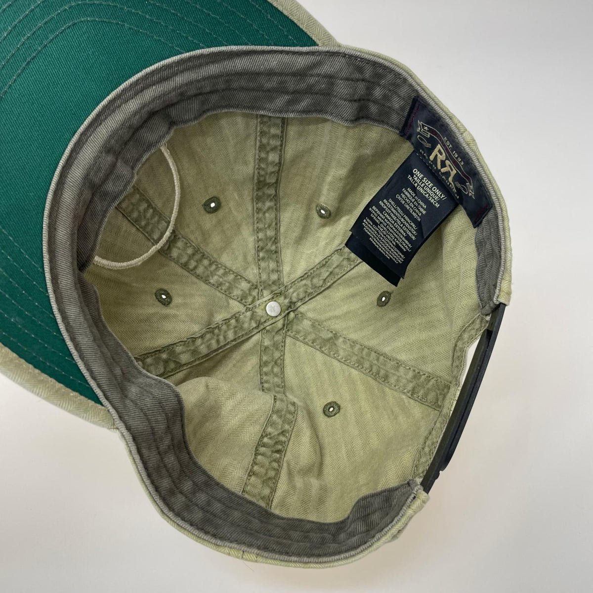 キャップ RRL ﾜｯﾍﾟﾝ HBT 6ﾊﾟﾈﾙｷｬｯﾌﾟ OS ｵﾘｰﾌﾞ グリーン