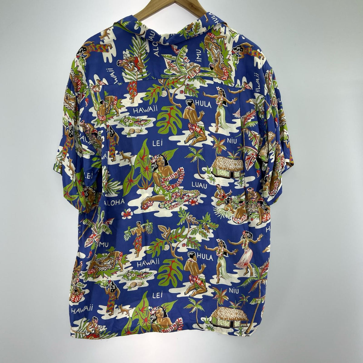 半袖シャツ ×BEAMS LUAU アロハシャツ L ブルー