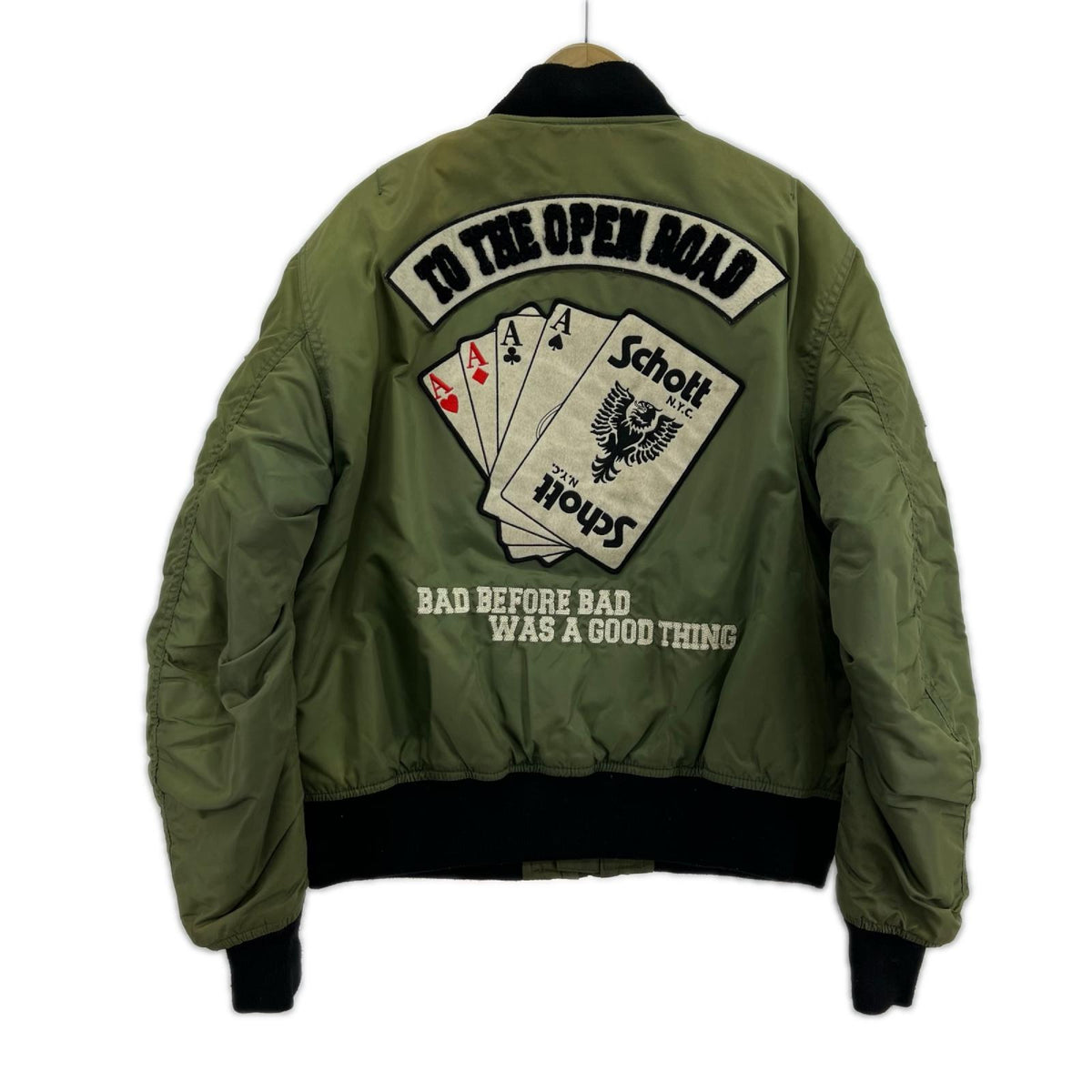 ブルゾン schott MA-1 ﾌﾗｲﾄｼﾞｬｹｯﾄ ﾜｯﾍﾟﾝ ｶｰｷ（40） 40 カーキ