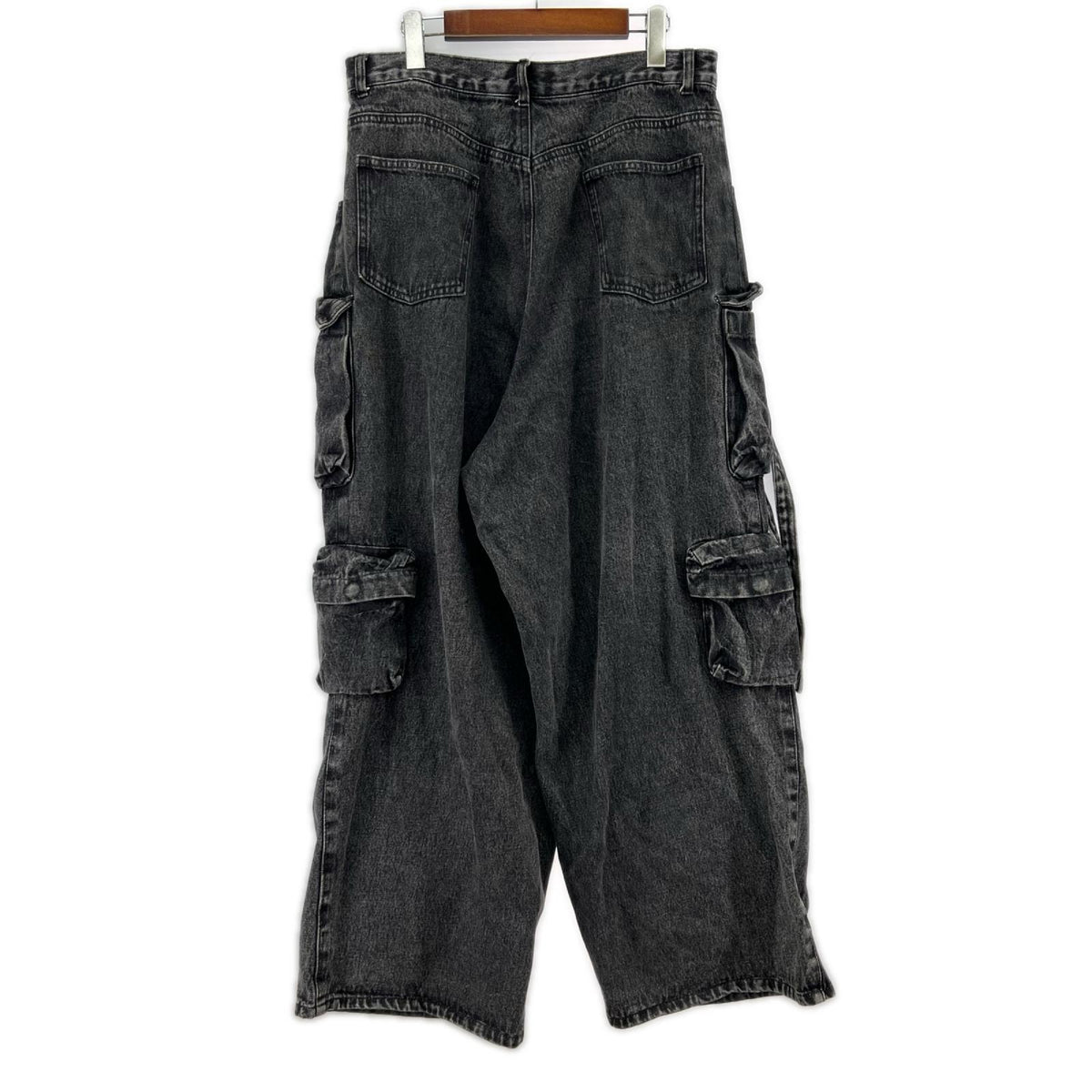 デニムパンツ Adrer ﾊﾟﾗｼｭｰﾄｶｰｺﾞﾊﾟﾝﾂ 黒 L ブラック