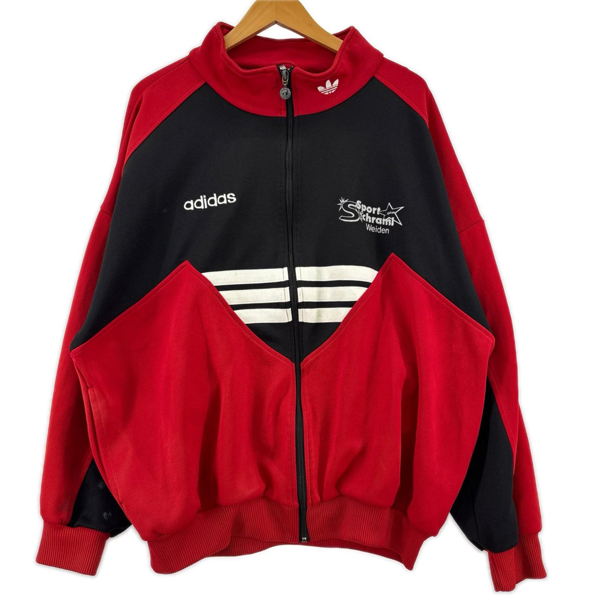 ジャケット adidas 80s~ ﾕｰﾛﾌﾟﾘﾝﾄ TSV Gmund ﾄﾗｯｸｼﾞｬｹｯﾄ L ﾚｯﾄﾞ L