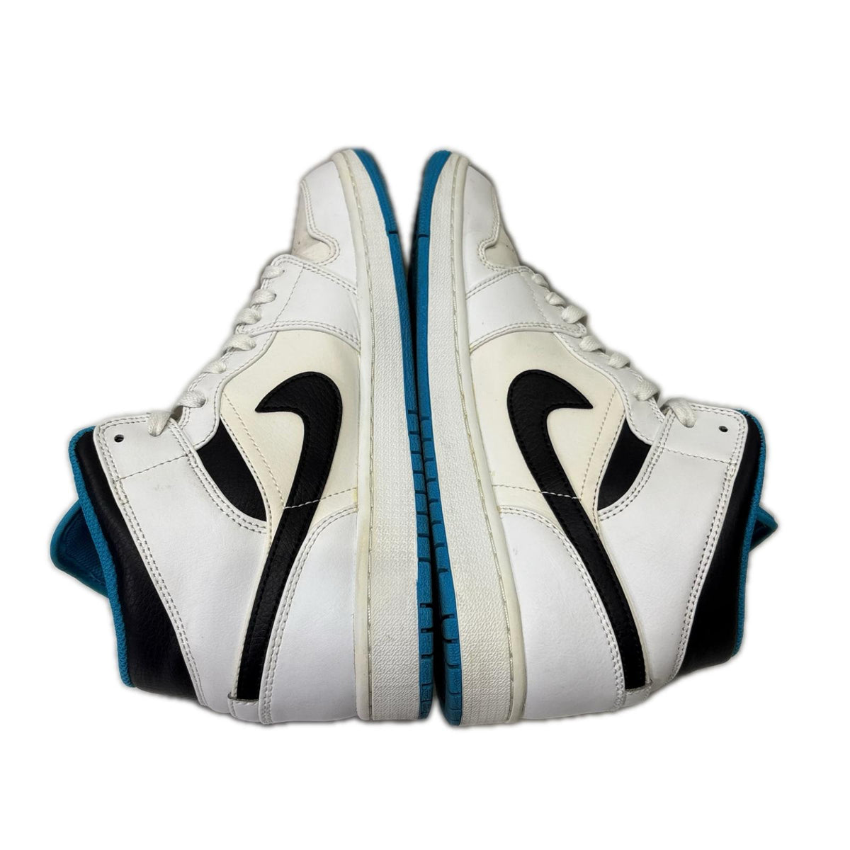 スニーカー Air Jordan 1 Mid White/Laser blue 28cm (US10 UK9 1/2 EU46) ホワイト