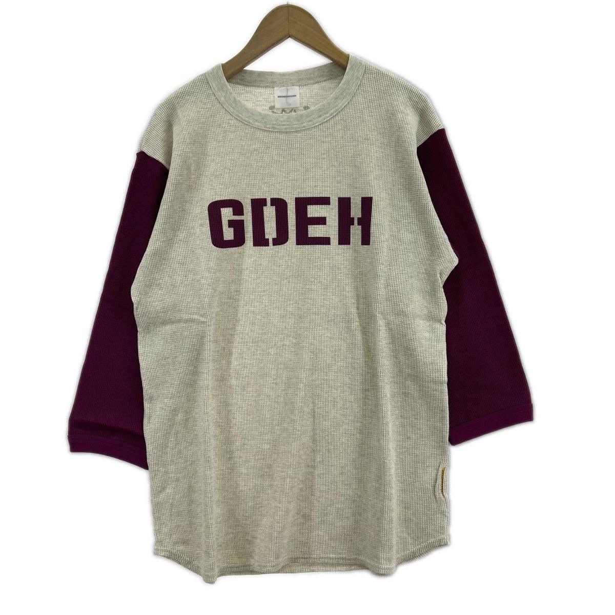 半袖Ｔシャツ 00s GDEH サーマルTシャツ (L) ナチュラル×ワイン L