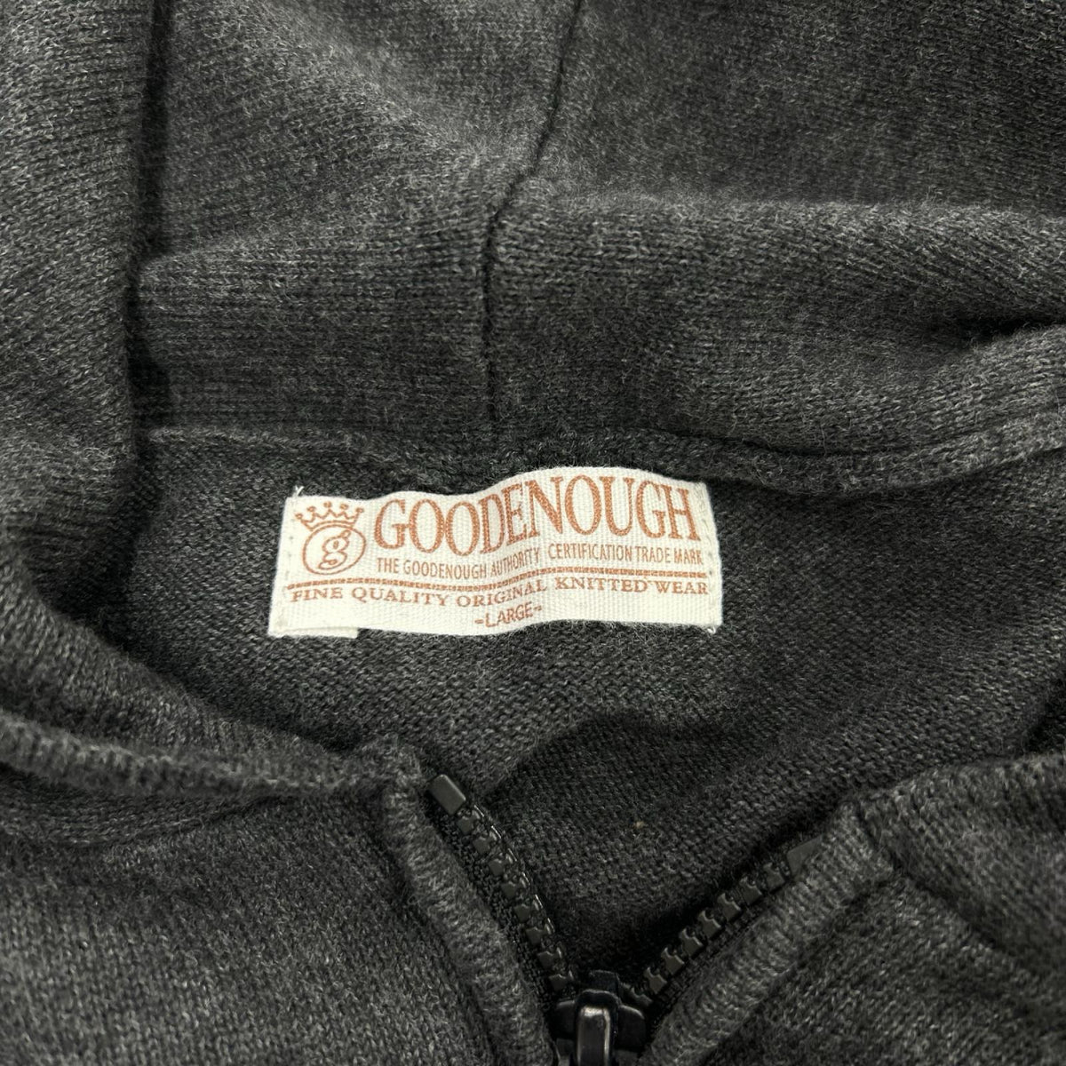 パーカー ジップアップ ニットパーカー(L) チャコールグレー L