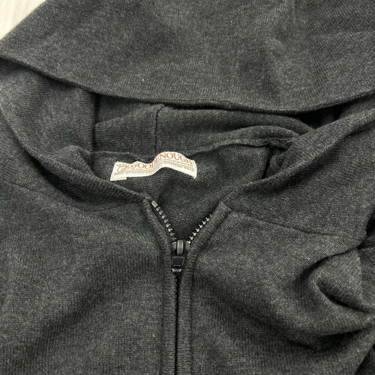 パーカー ジップアップ ニットパーカー(L) チャコールグレー L