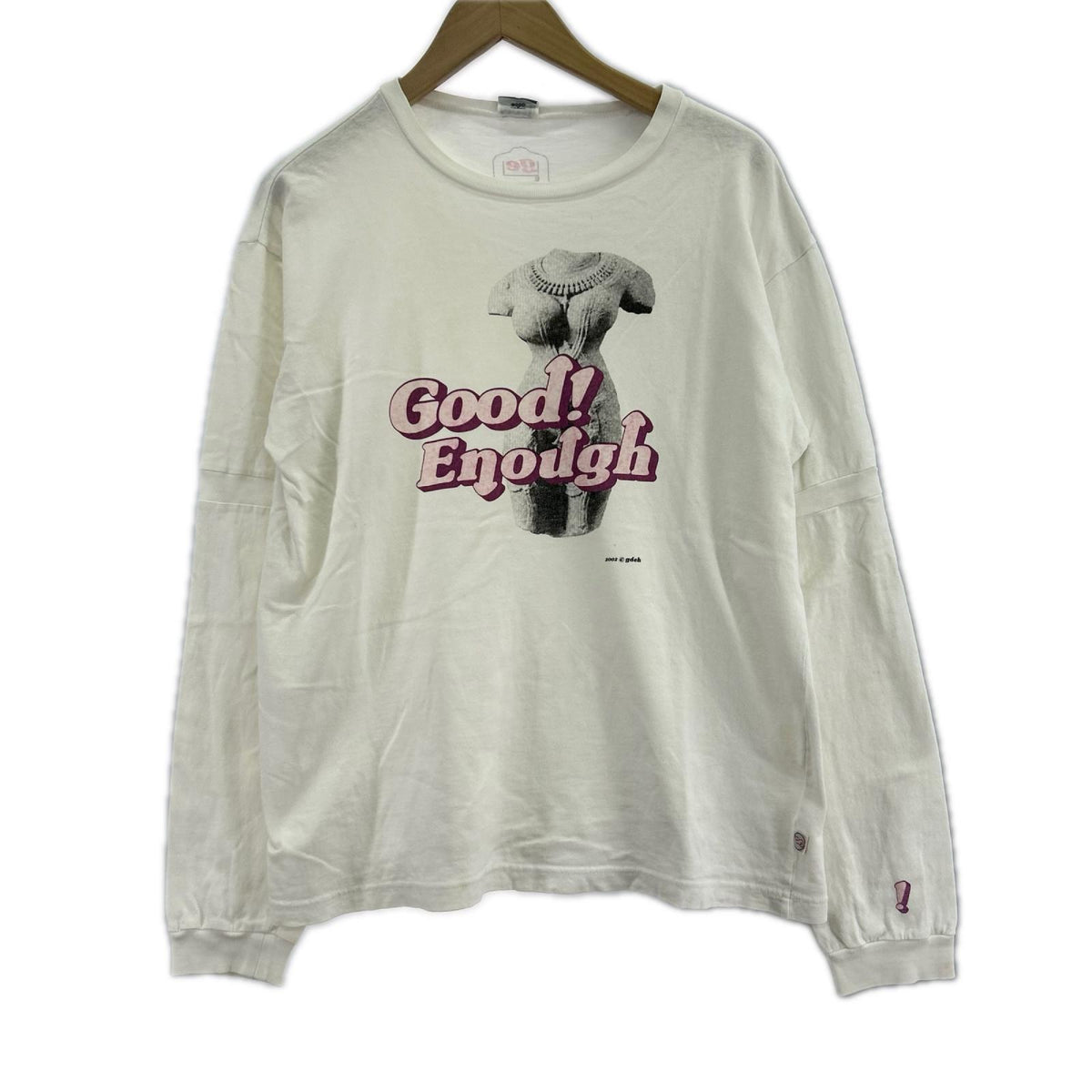長袖Ｔシャツ 02年 土偶 L/S Tee (M) ホワイト×ピンク M ホワイト
