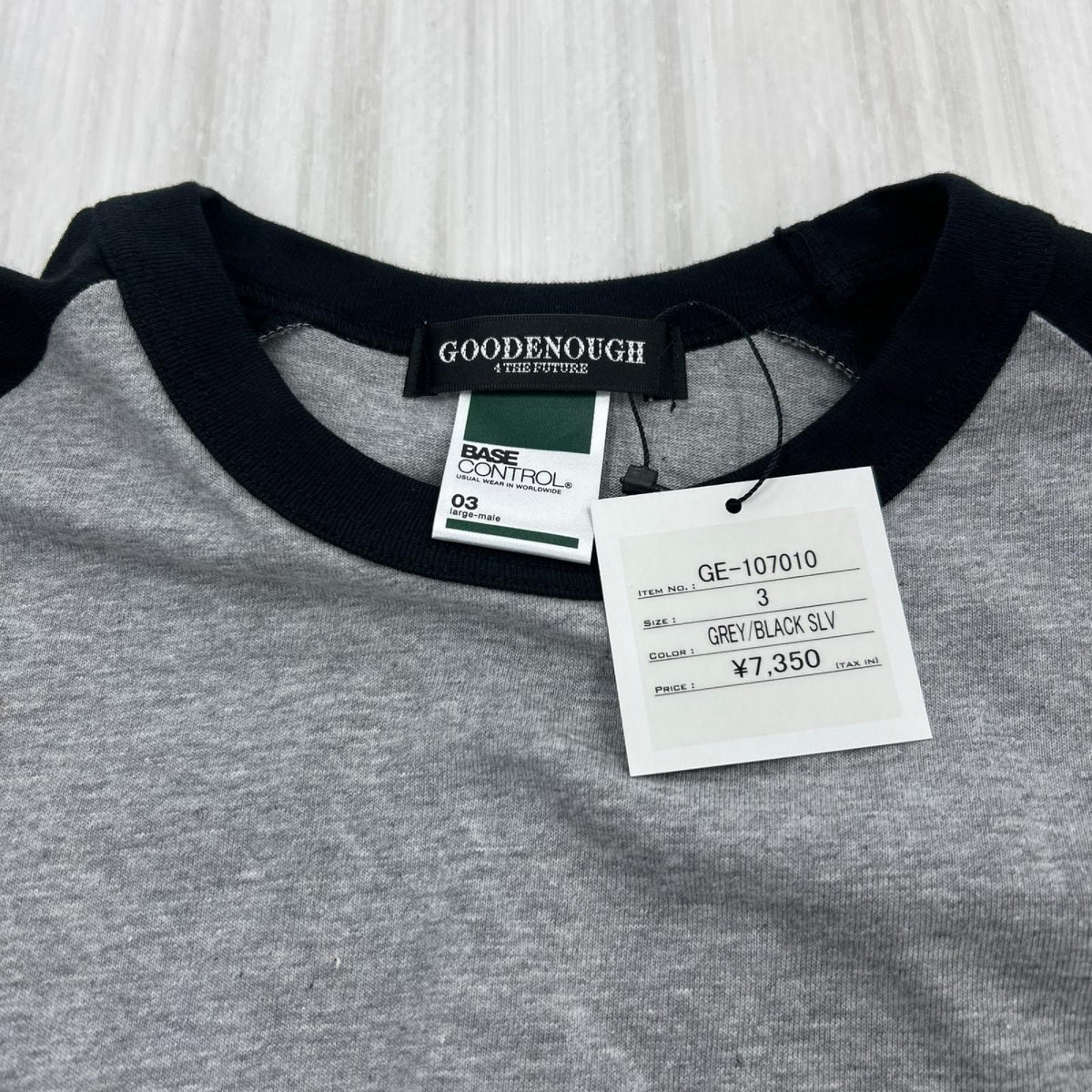 長袖Ｔシャツ ラグランTシャツ GE-107010 (3) グレー×ブラック 3