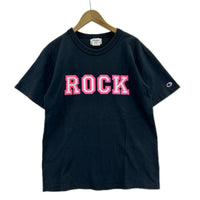 半袖Ｔシャツ ROCK ロゴTシャツ (M) ネイビー M ネイビー