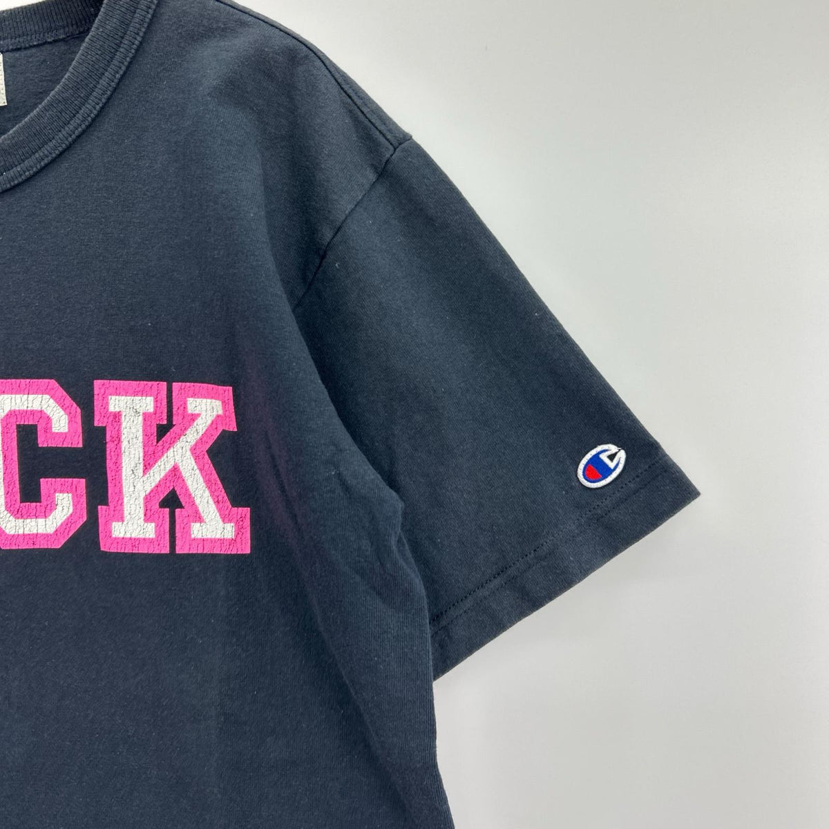 半袖Ｔシャツ ROCK ロゴTシャツ (M) ネイビー M ネイビー