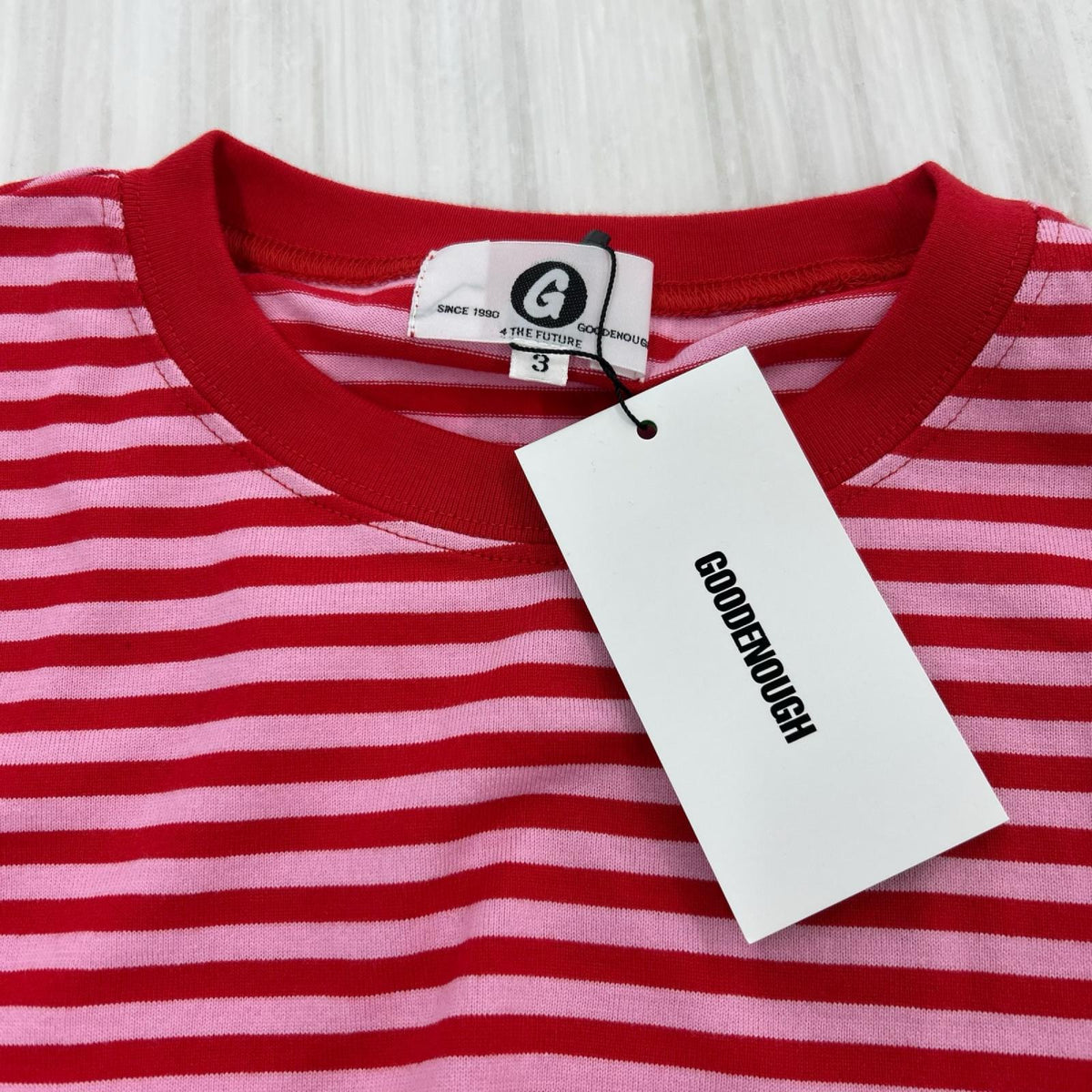 半袖Ｔシャツ ボーダーTシャツ GE-156011 (3) ピンク×レッド デッド タグ付き 3