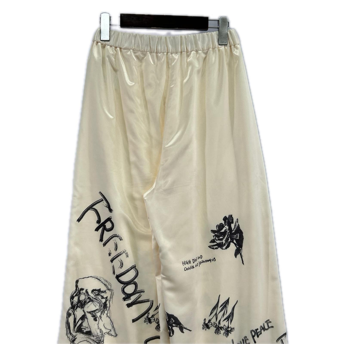 パンツ Drawing Print Easy Pants/WHT/38 ホワイト