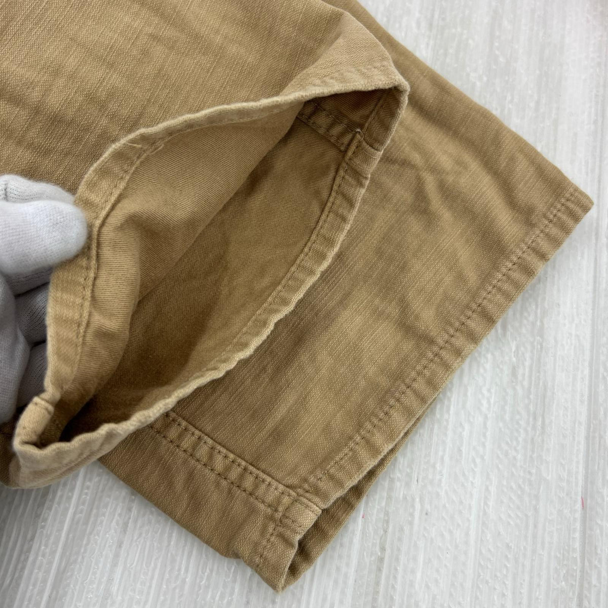 パンツ 現行QR コットン サティーン ユーティリティ パンツ (6) ベージュ