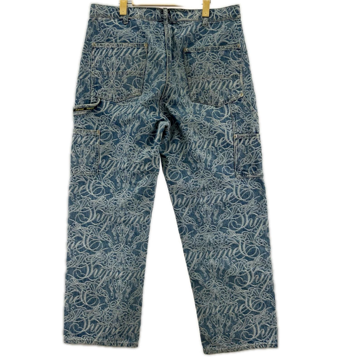 デニムパンツ Script Jacquard Double Knee Denim W32 32 ブルー