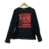 長袖Ｔシャツ HYSTERIC GLAMOUR ｶﾞｰﾙﾌﾟﾘﾝﾄL/S Tee S ﾌﾞﾗｯｸ S ブラック